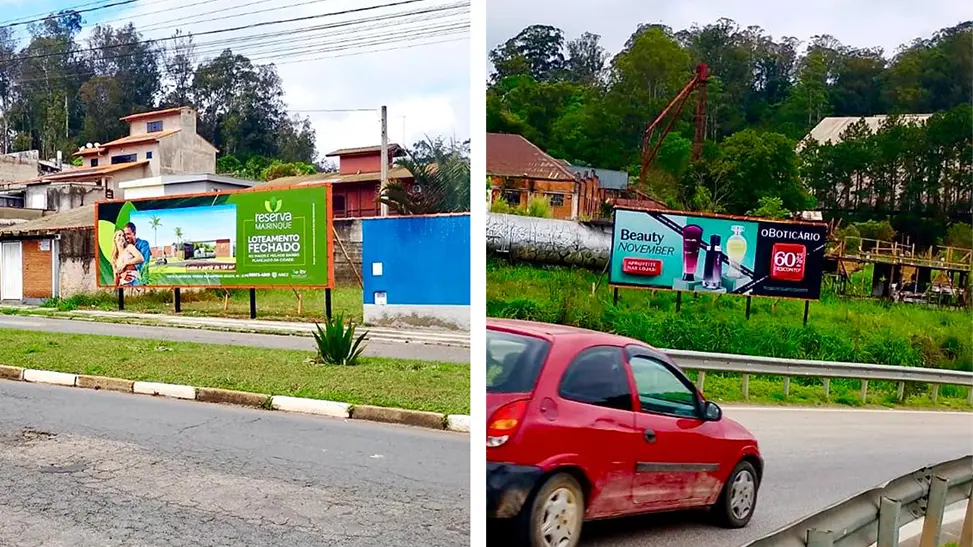 Outdoors da Formato OOH em pontos estratégicos da região: visibilidade onde o público circula